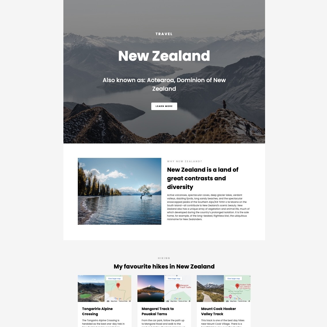 responsive project with embeds